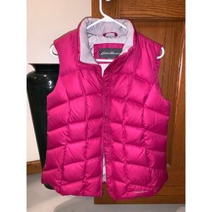 Eddie Bauer pink puffer vest